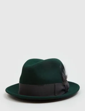 Bailey Tino Felt Crushable Trilby Hat (Wool) - Hemlock Green