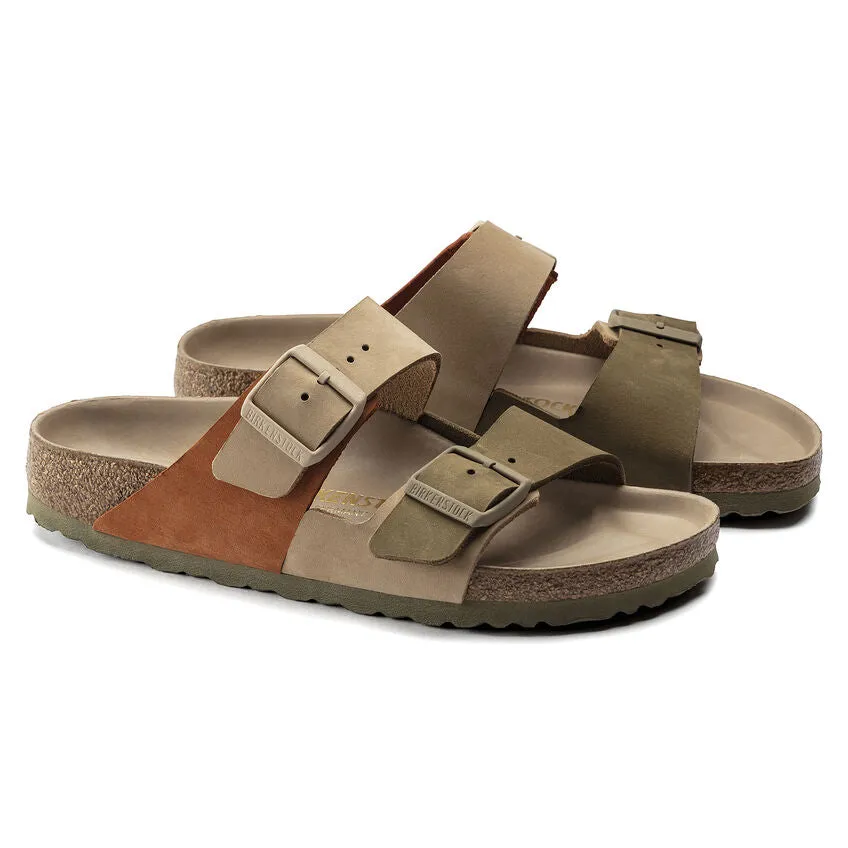 Birkenstock Narrow Arizona Split in Sandcastle/khaki