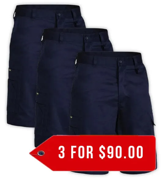 Bisley Cool Lightweight Utility Short-3 Pack-(BSH1999-1)