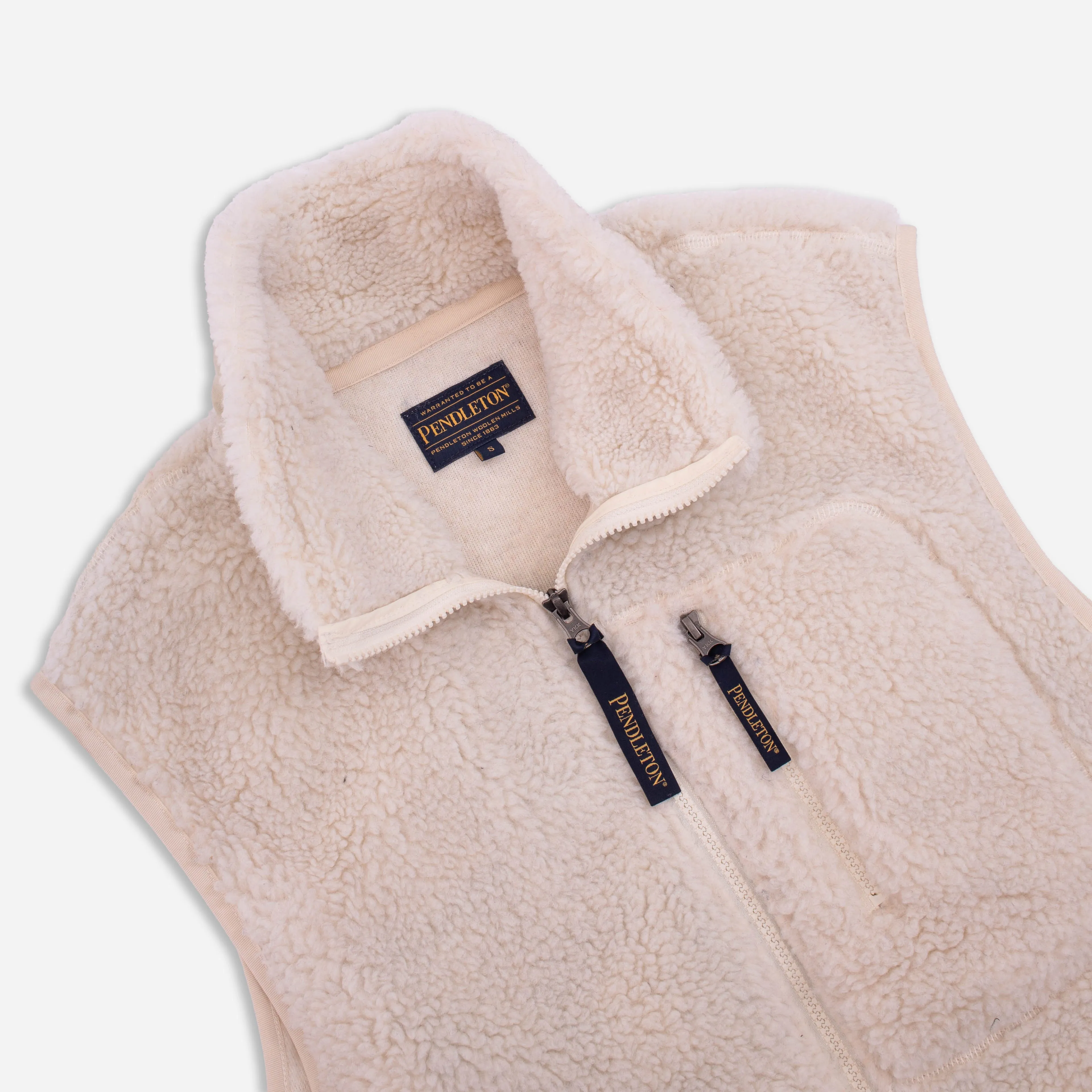 BOA SHERPA FLEECE VEST - IVORY HARDING STAR