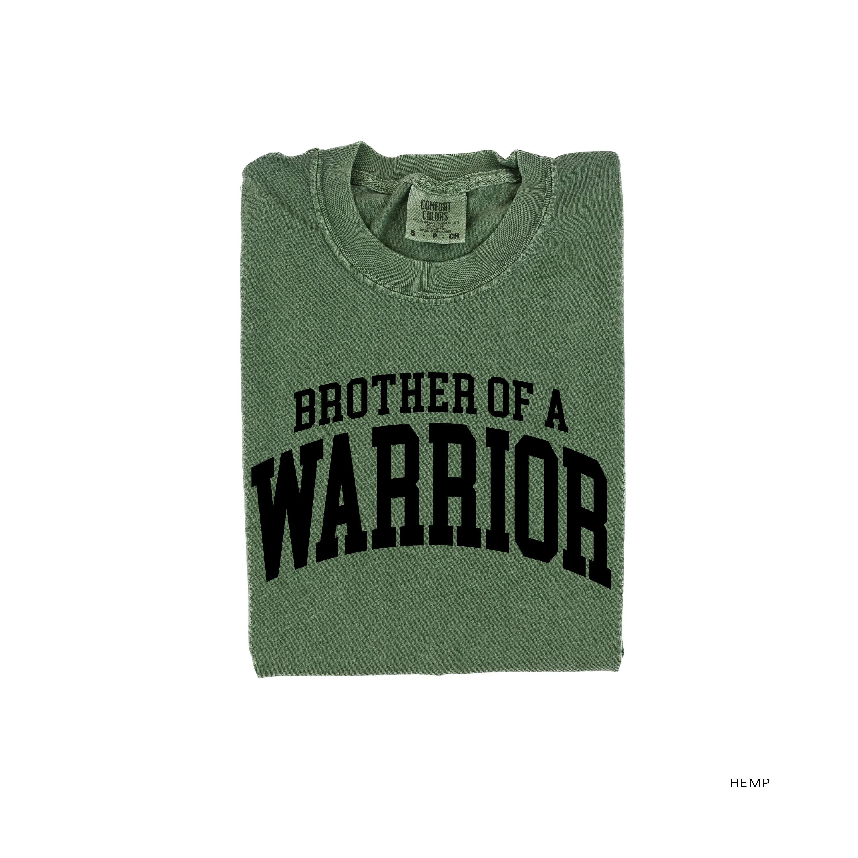 Brother of a Warrior - Varsity - SHORT SLEEVE COMFORT COLORS TEE