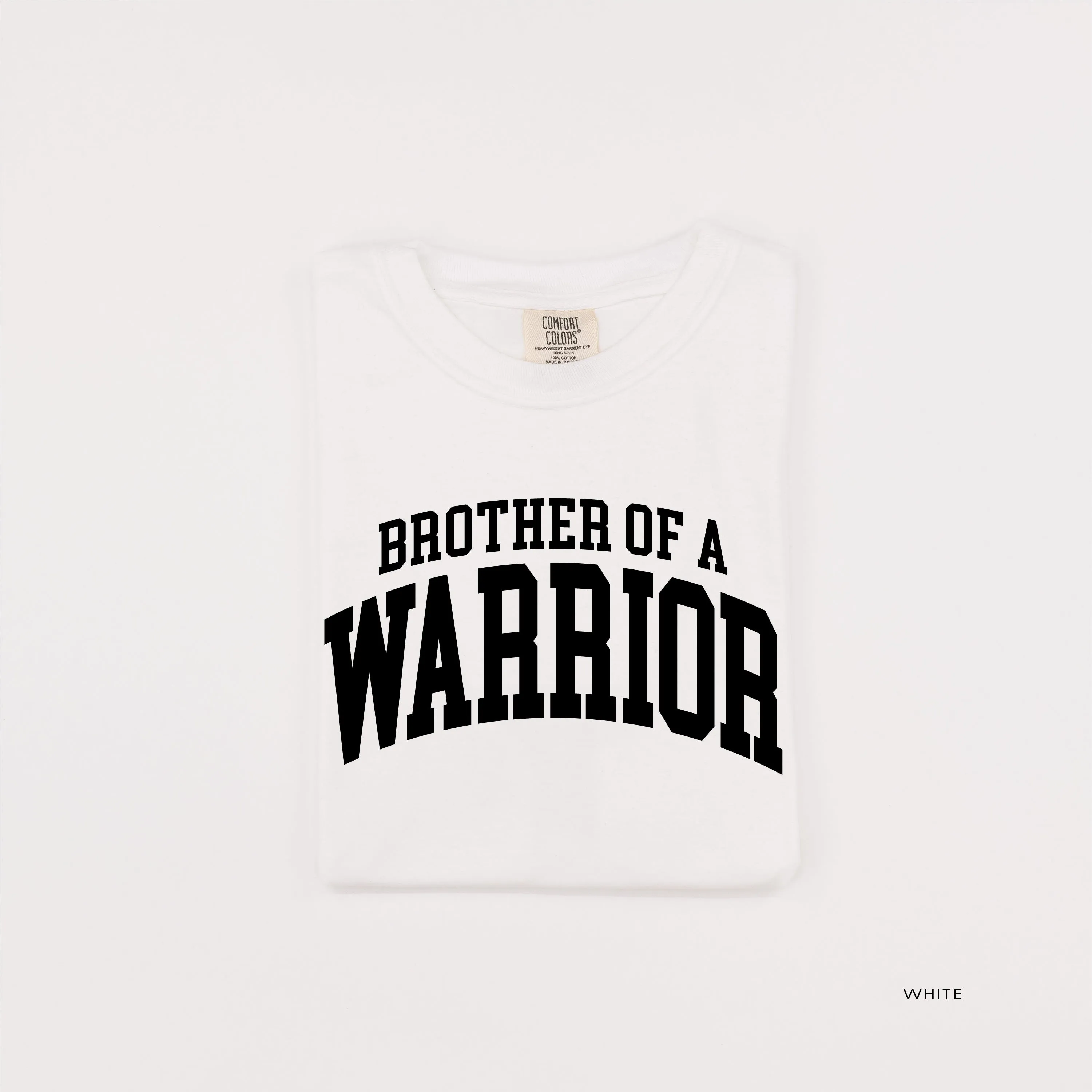 Brother of a Warrior - Varsity - SHORT SLEEVE COMFORT COLORS TEE