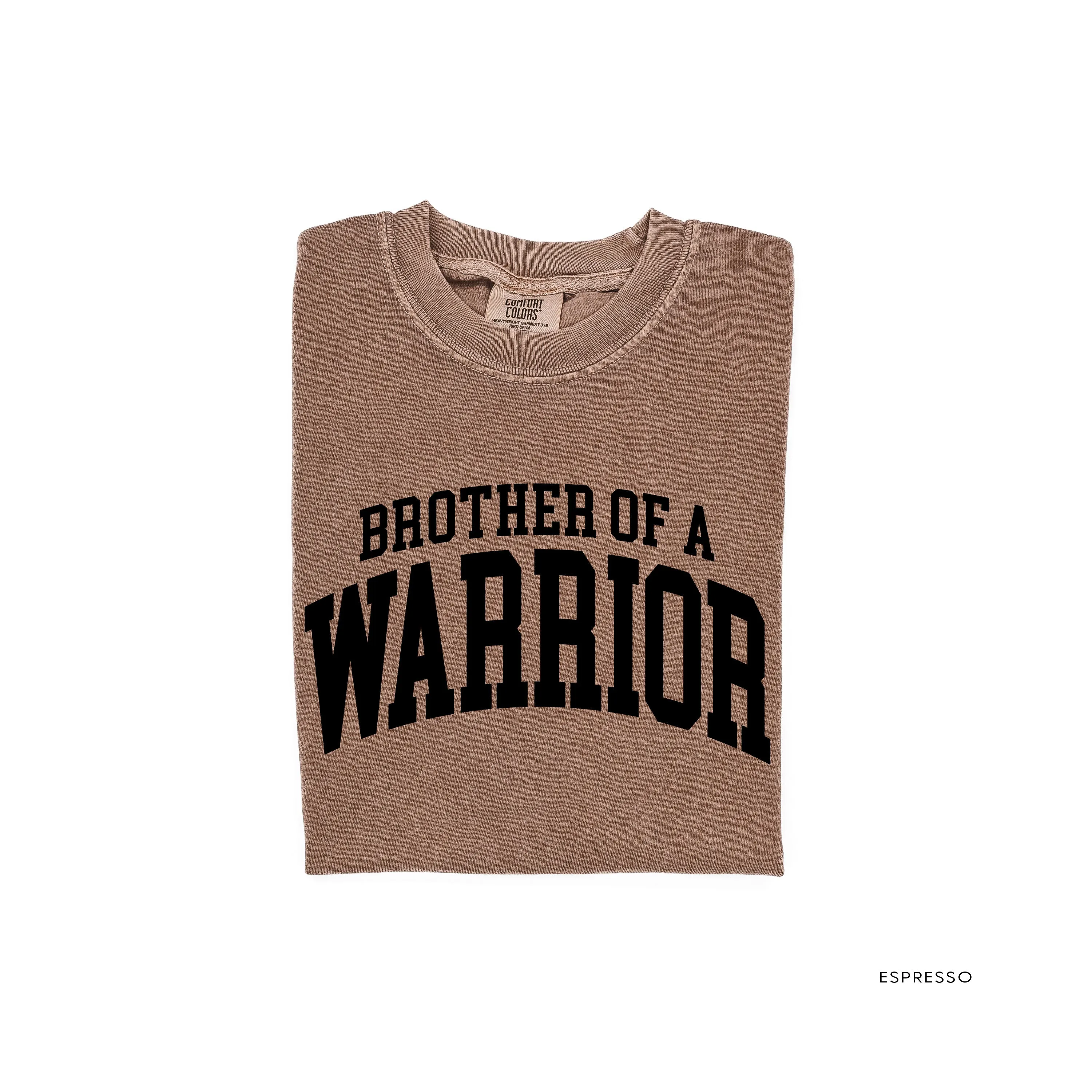 Brother of a Warrior - Varsity - SHORT SLEEVE COMFORT COLORS TEE