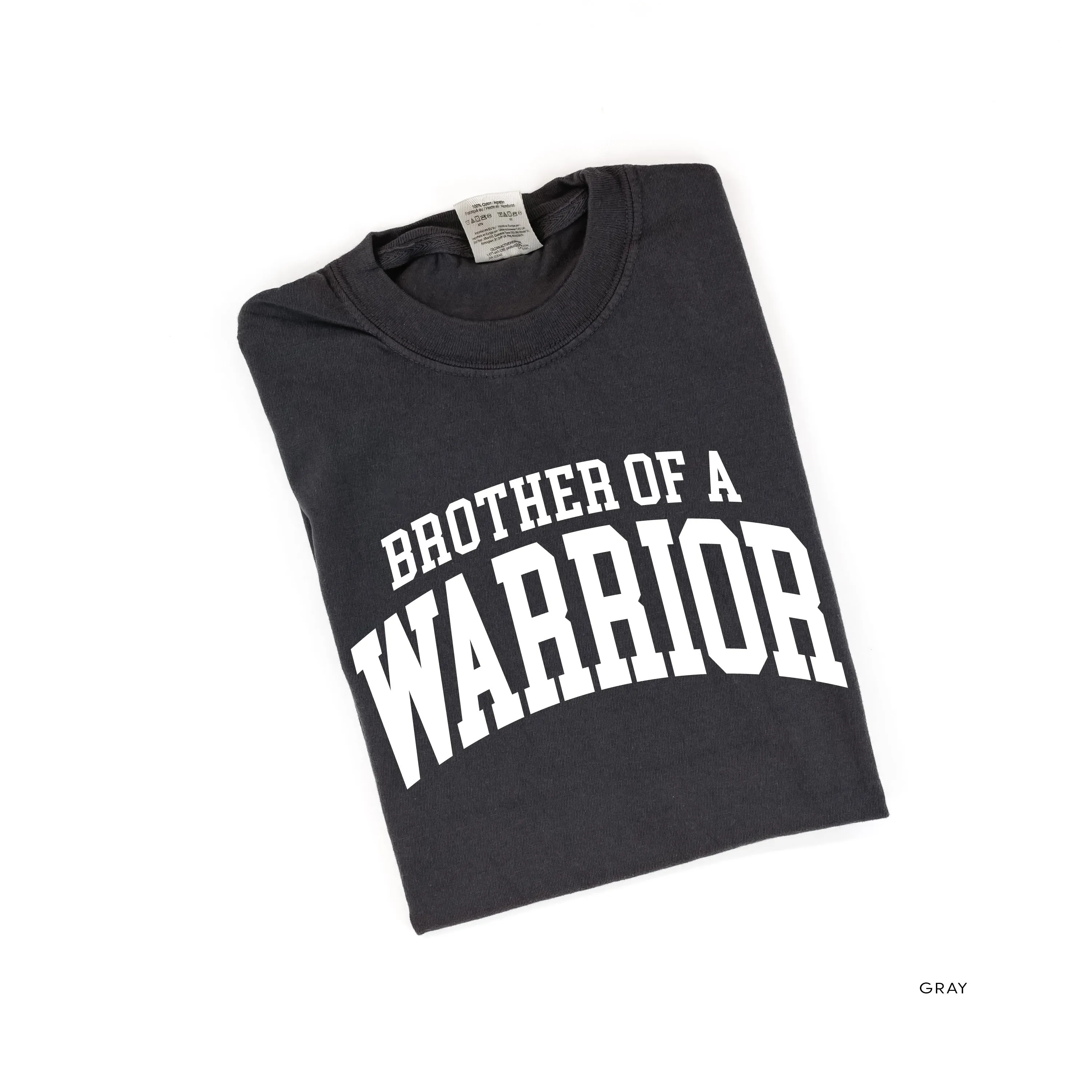 Brother of a Warrior - Varsity - SHORT SLEEVE COMFORT COLORS TEE