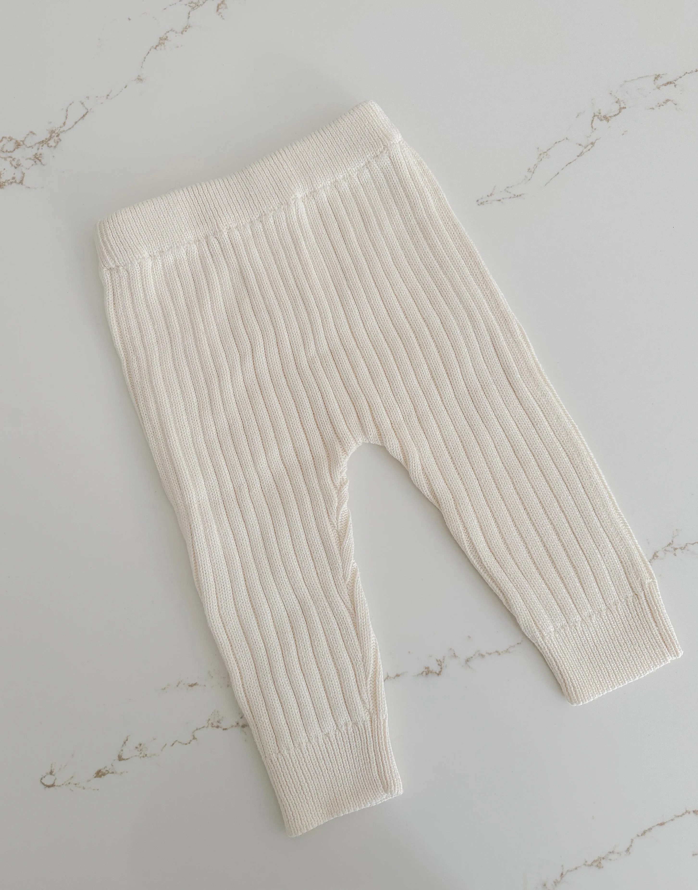 Chunky Ribbed Pants - Milk