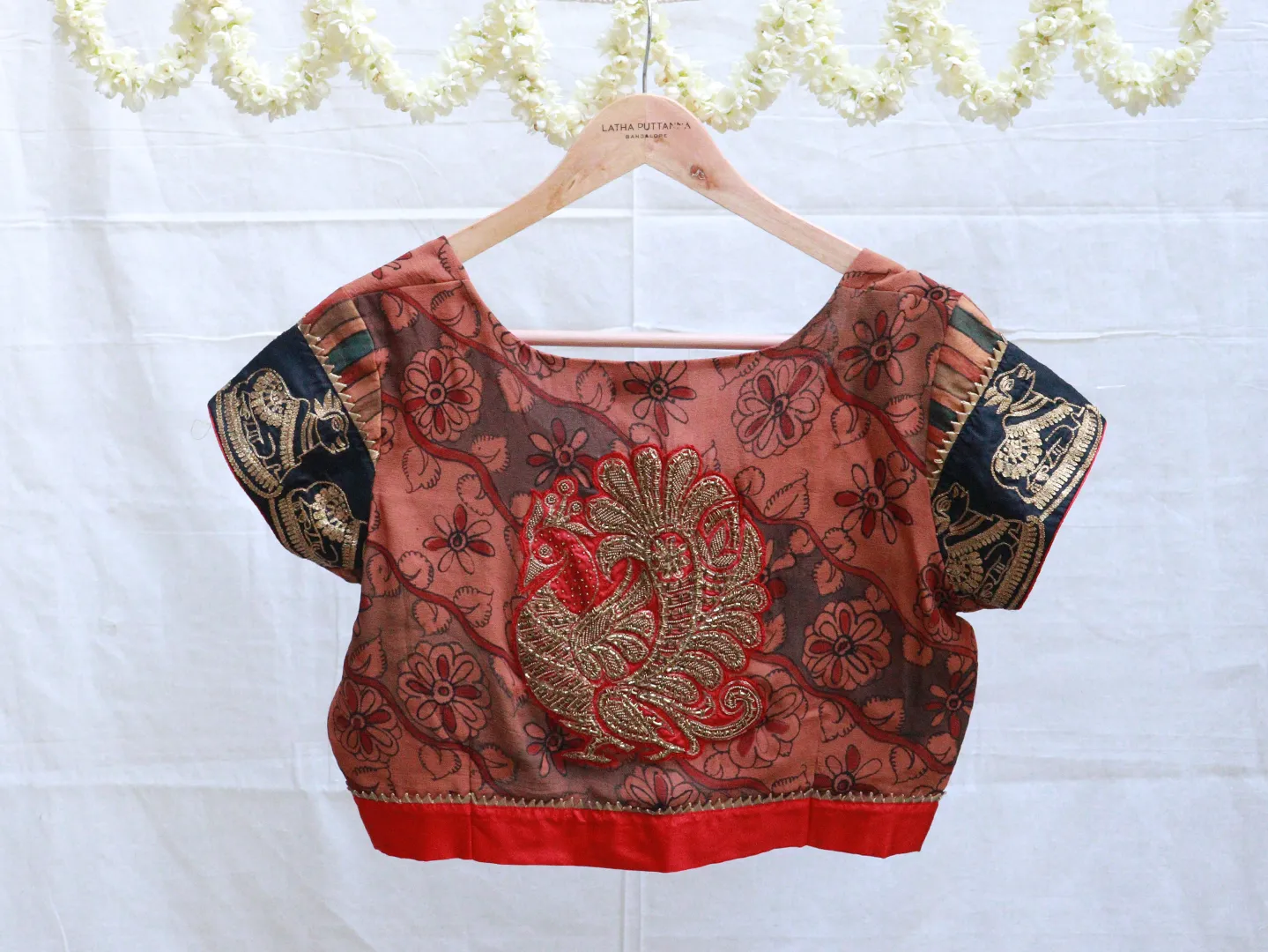 Cider Orange Kalamkari blouse