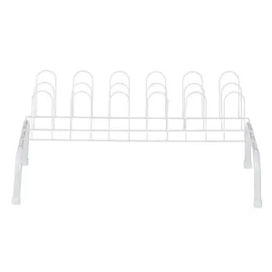 ClosetMaid 103900 Shoe Rack, 23 in W, 10 in H, Steel, White