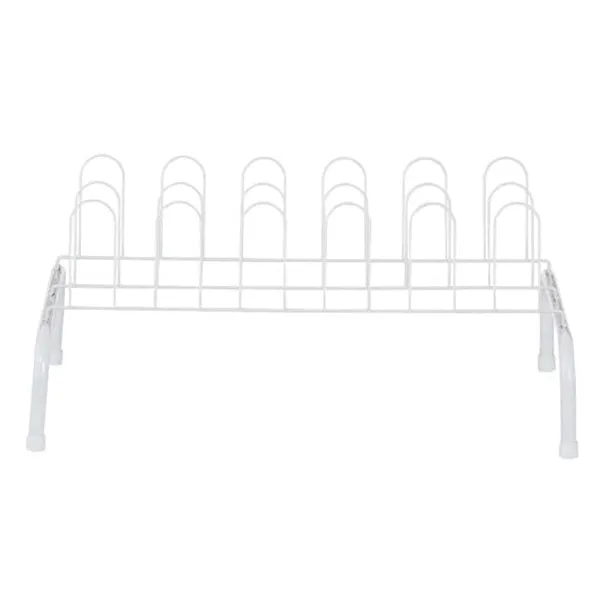 ClosetMaid 103900 Shoe Rack, 23 in W, 10 in H, Steel, White