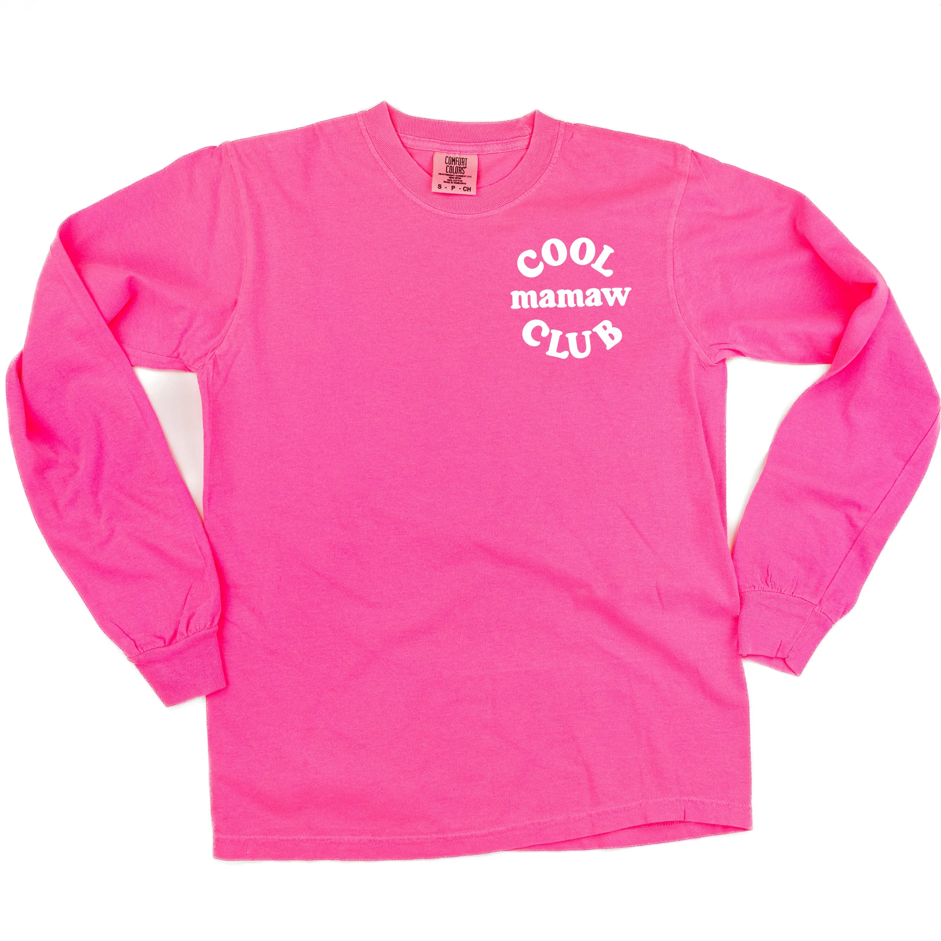 COOL Mamaw CLUB - Pocket Design - LONG SLEEVE COMFORT COLORS TEE