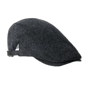 Cotton Flat Cap Herringbone Winter Warm Driving Hat YZ30102