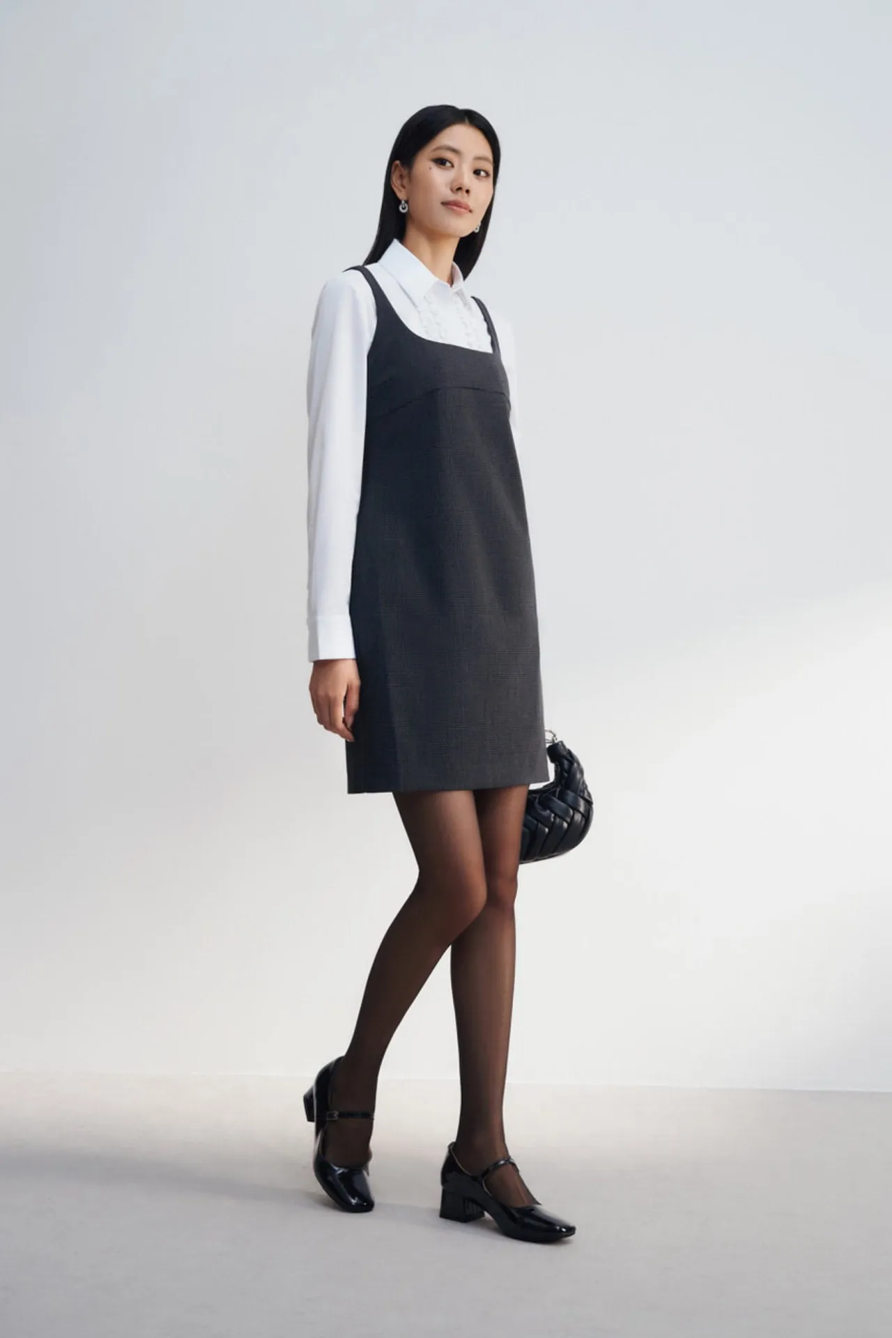 Fitted Pinafore Dress