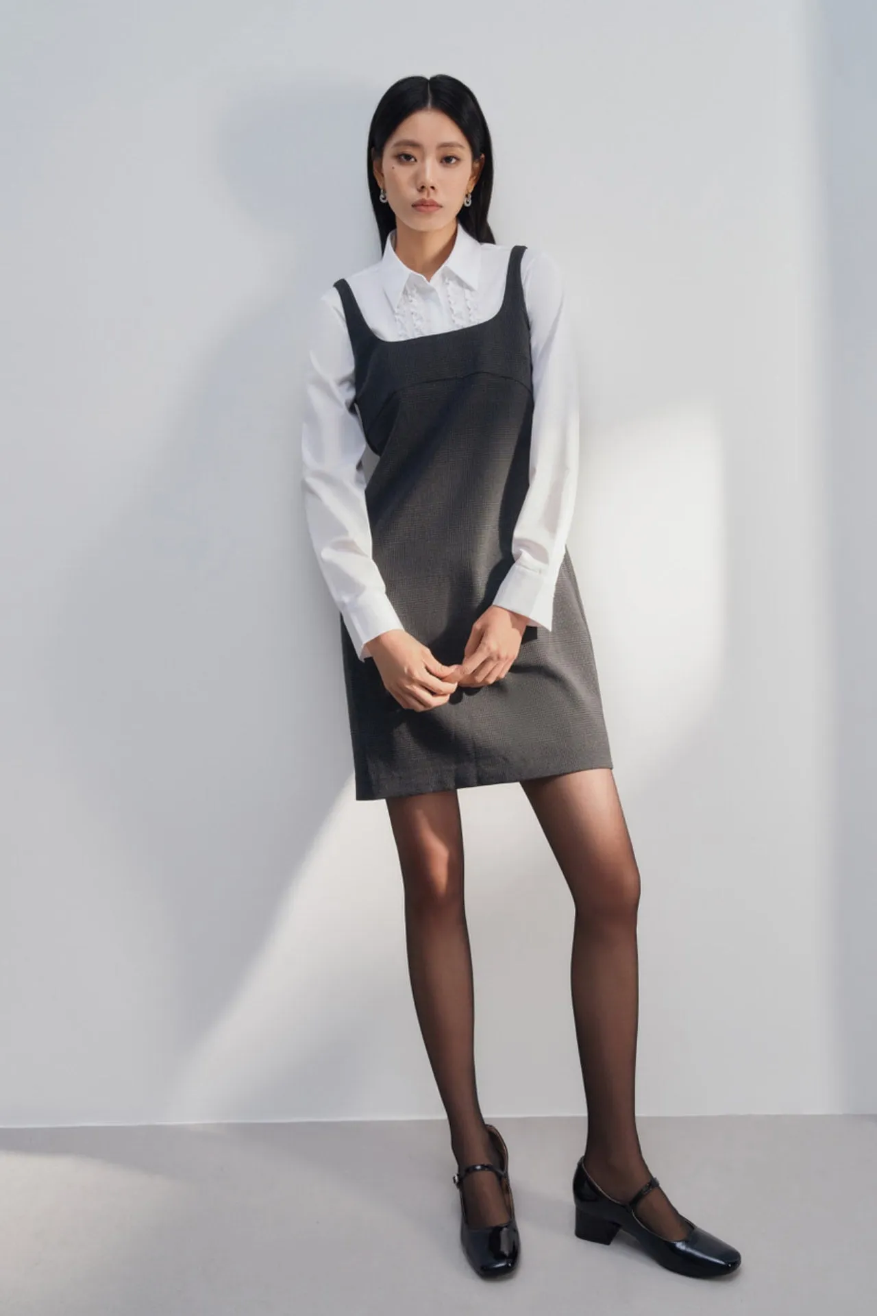 Fitted Pinafore Dress