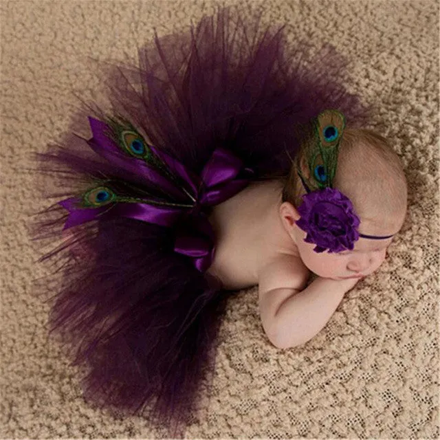 Free Shipping Newborn Photography Props Infant Costume Outfit Princess Skirt Handmade Crochet Beaded Cap Headband Baby Girl Dres