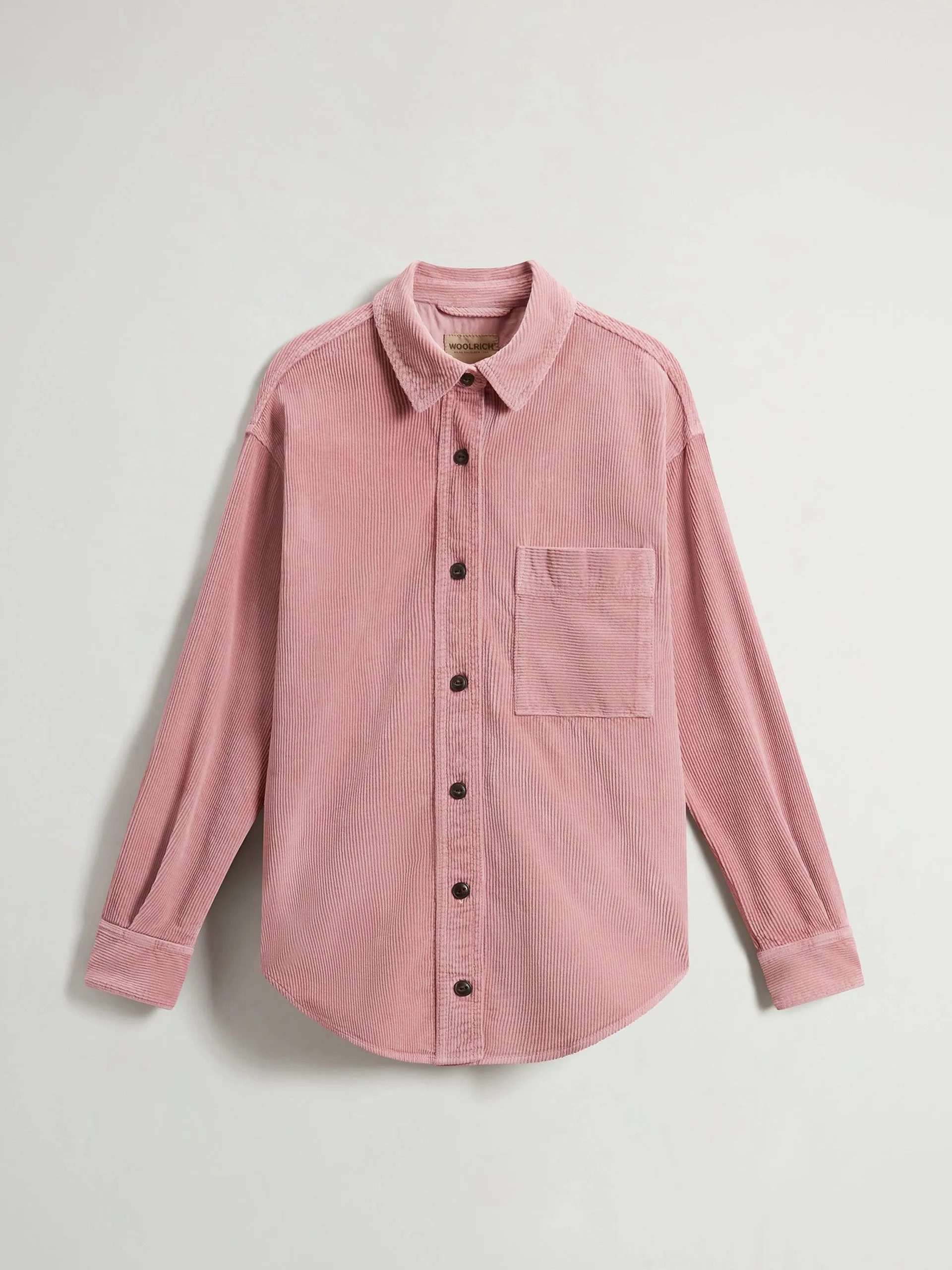 Garment-dyed corduroy shirt