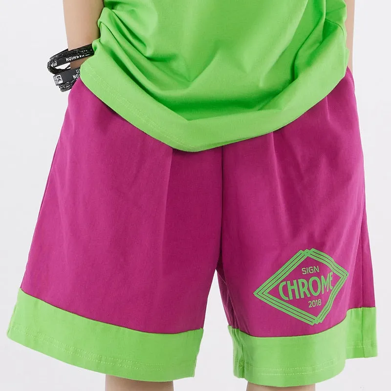 HH0371 Hip Hop -Street Dance Costume -Short Sleeves Tops - Pants-Performance Stage Wear HH0371