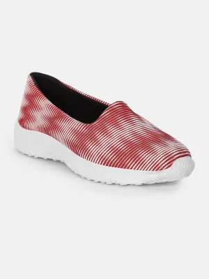 JUMP USA Women's Textured White Smart Casual Sneakers Shoes