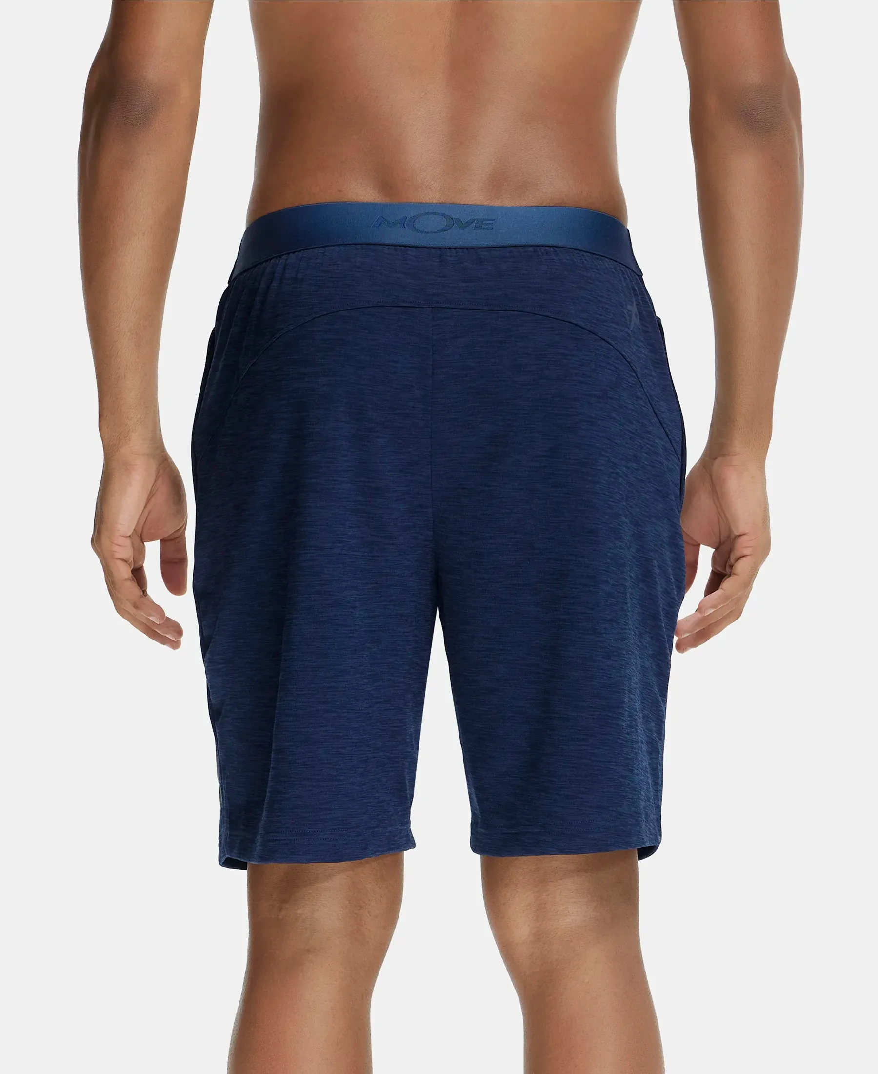 Lightweight Microfiber Shorts with Zipper Pockets and StayFresh Treatment - Navy