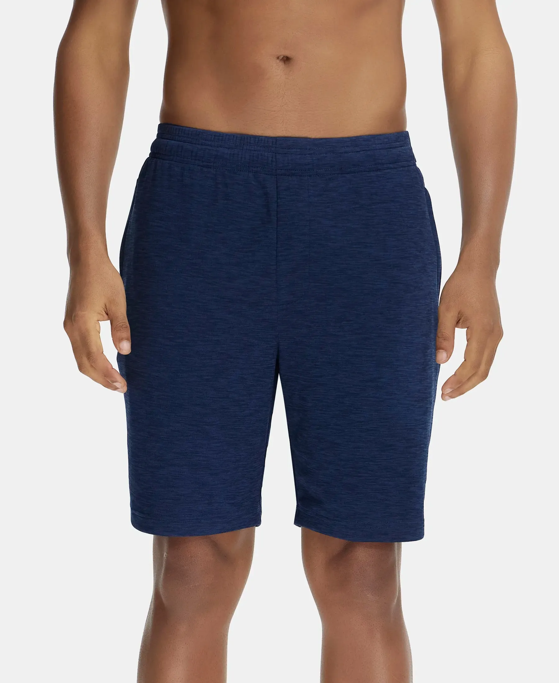 Lightweight Microfiber Shorts with Zipper Pockets and StayFresh Treatment - Navy