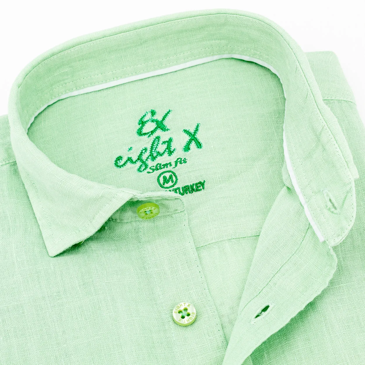 Linen Button Down Shirt - Green