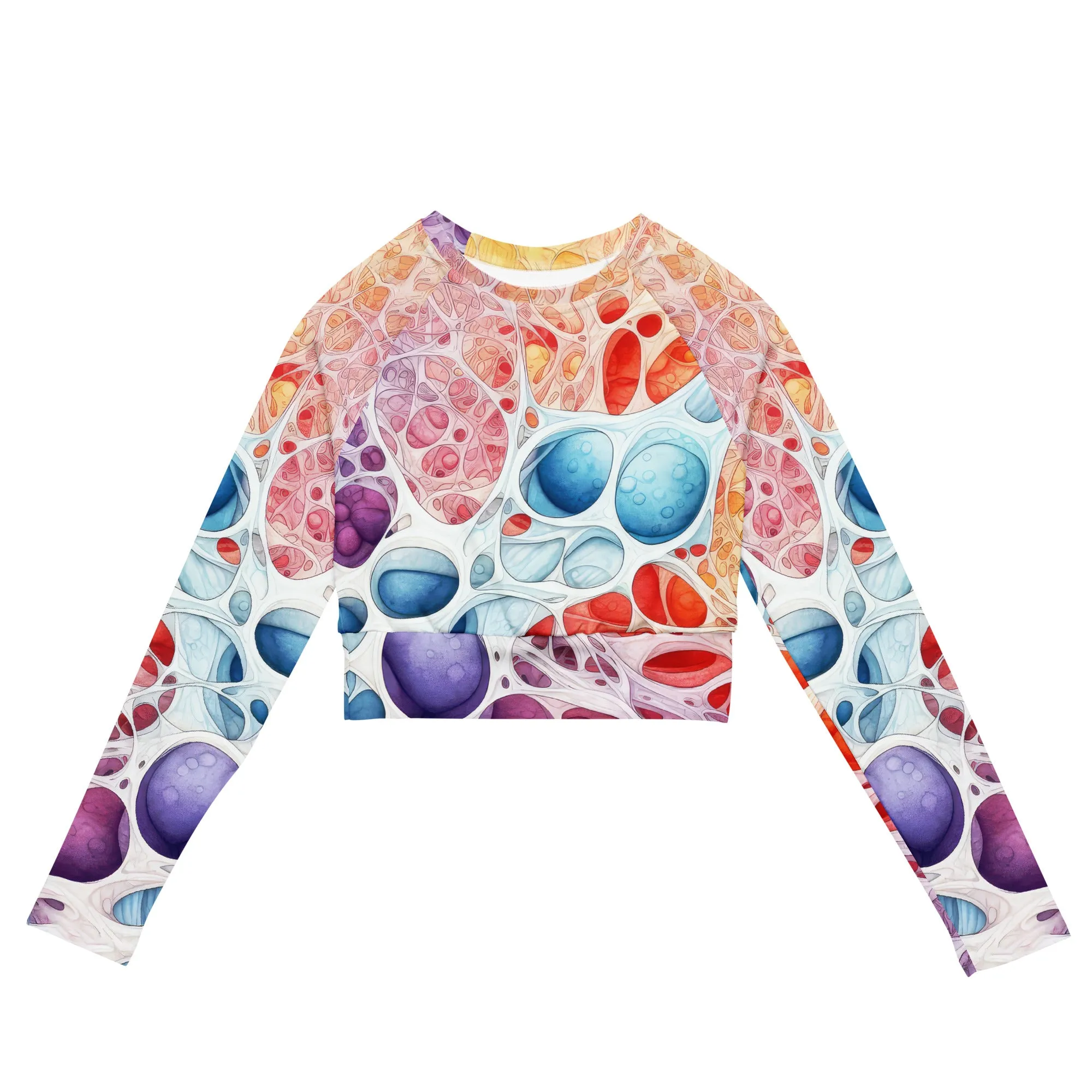 Long-Sleeve Crop Top Cellular Roads