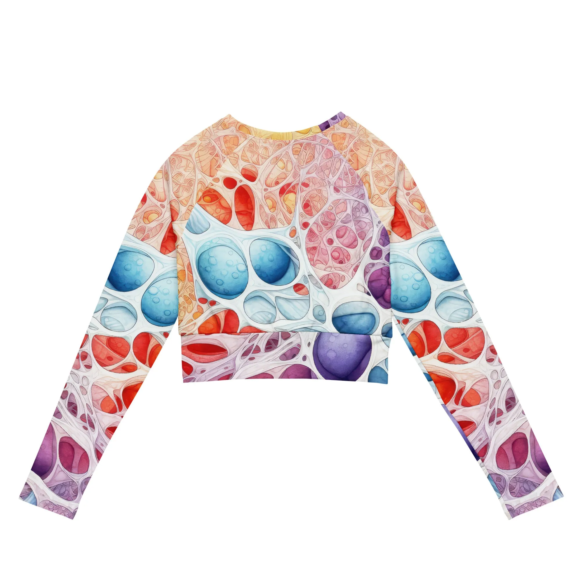 Long-Sleeve Crop Top Cellular Roads