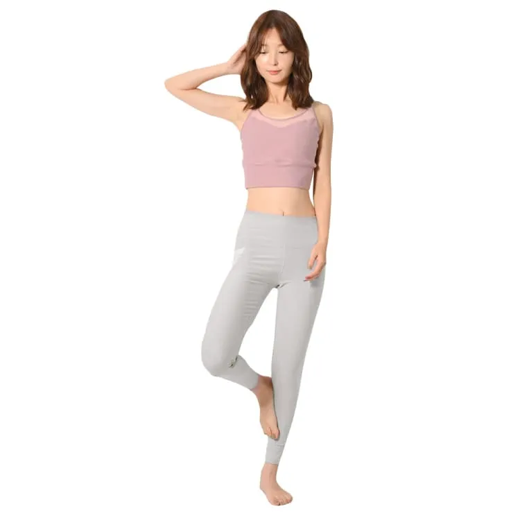 Maka-Hou Women Mesh Water ＆ Yoga Leggings-GRAY (Japanese Brand)