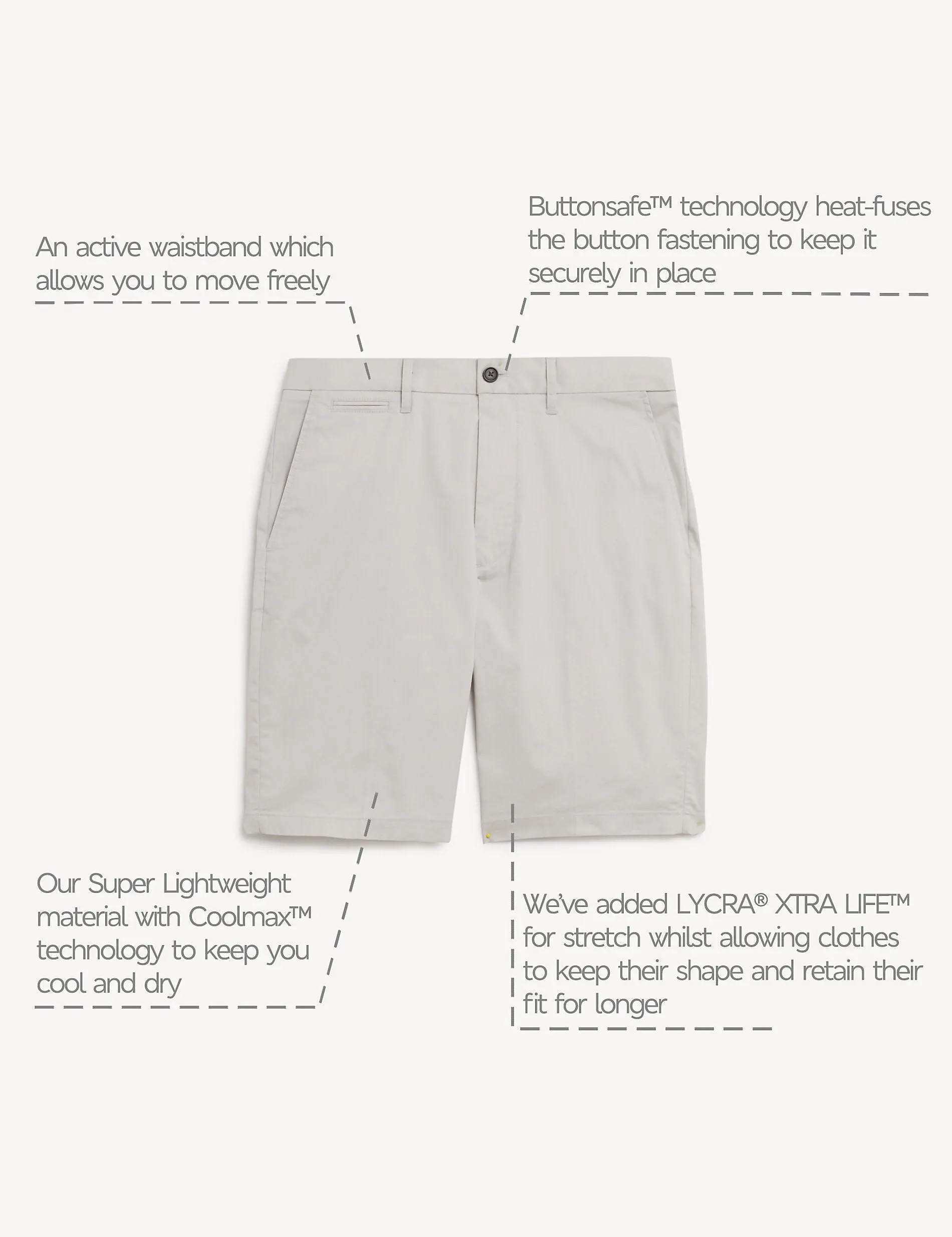 Marks & Spencer Super Lightweight Stretch Chino Shorts