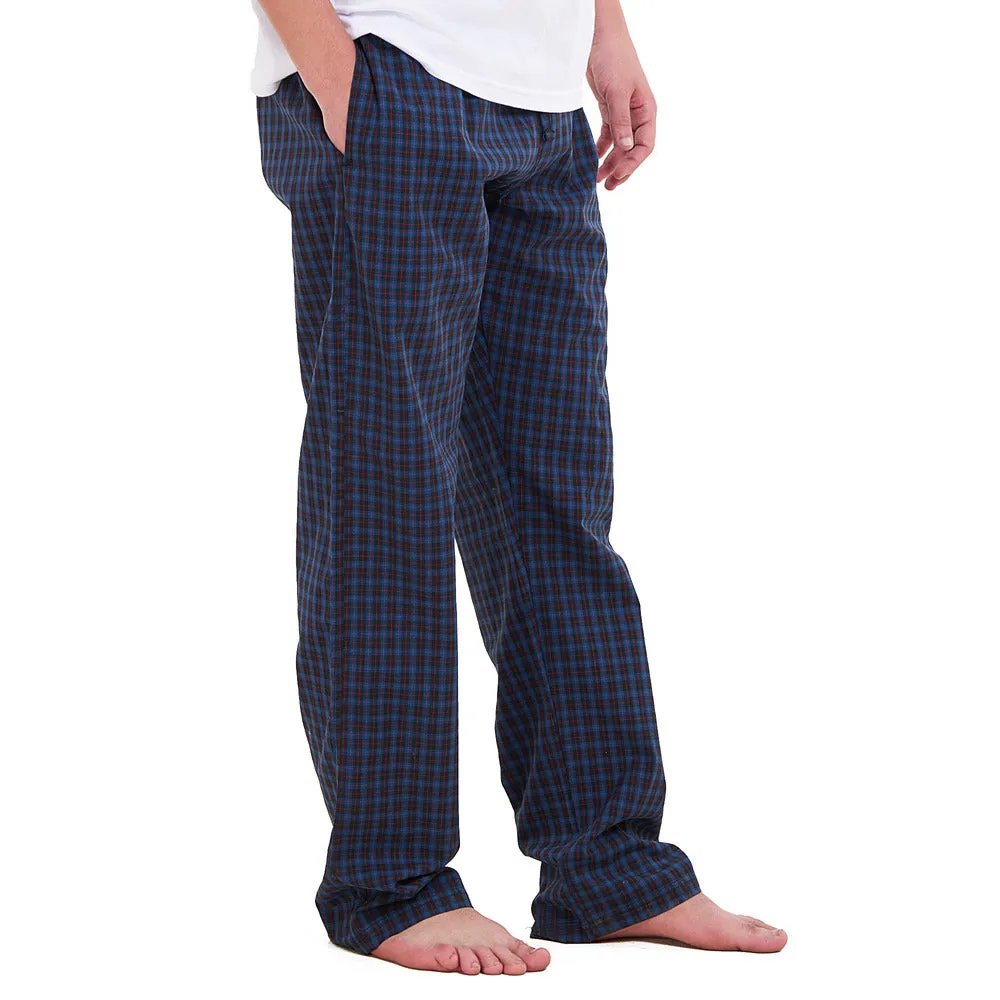 Men summer Blue x Black checkered pants