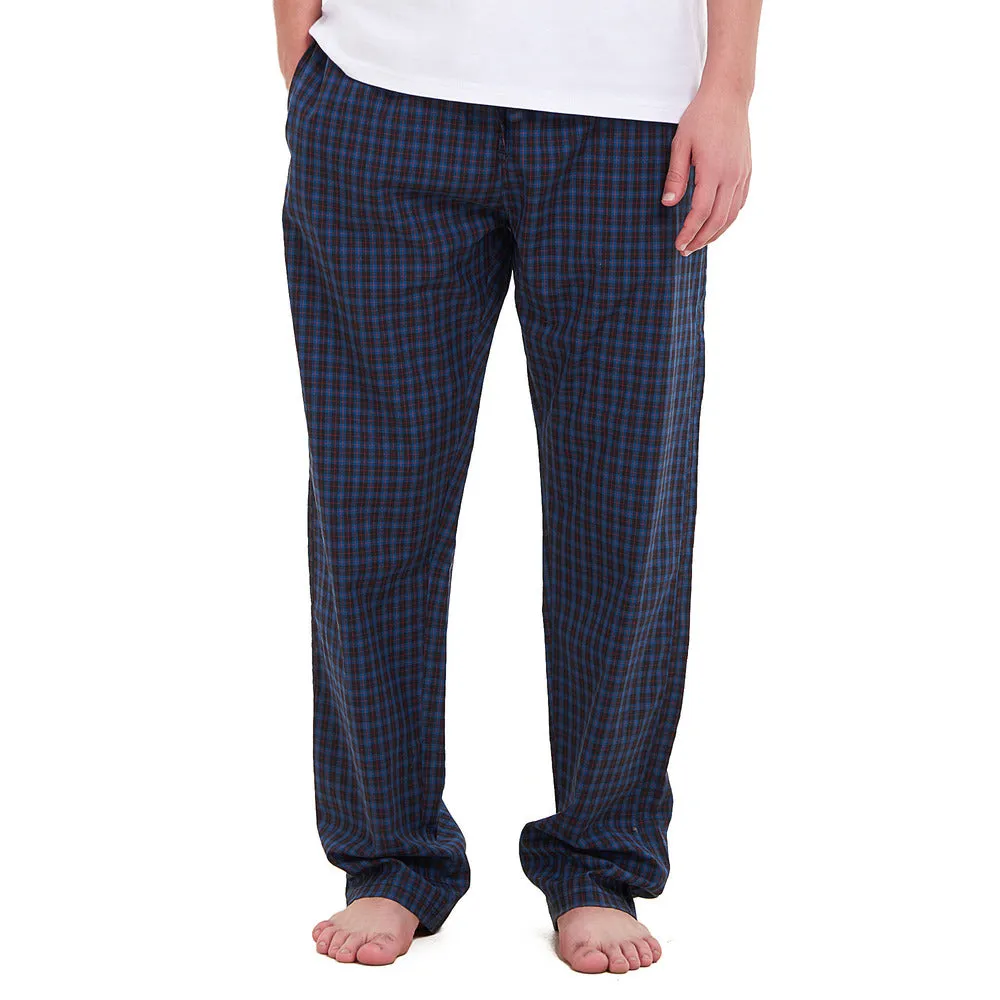 Men summer Blue x Black checkered pants