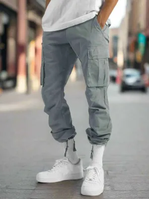 Men's Casual Multi Pocket Straight Leg Cargo Pants