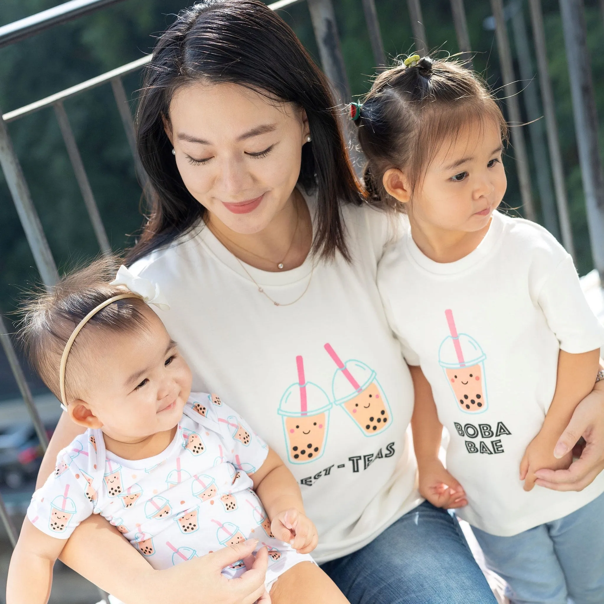 Mommy & Me Set Organic Cotton T-Shirts - Boba