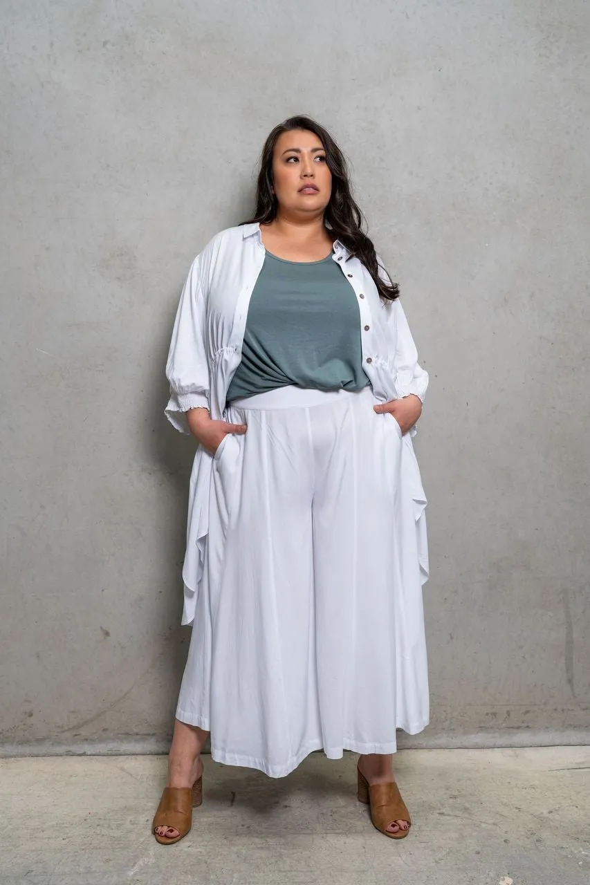 'OBSESSION' Plus Size Culottes - Camel