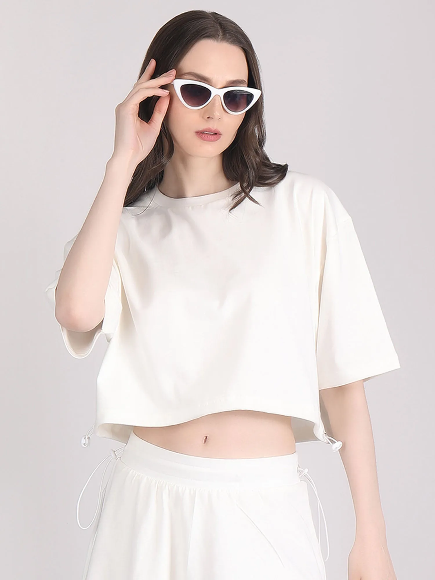 off shoulder crop top - cotton crop top