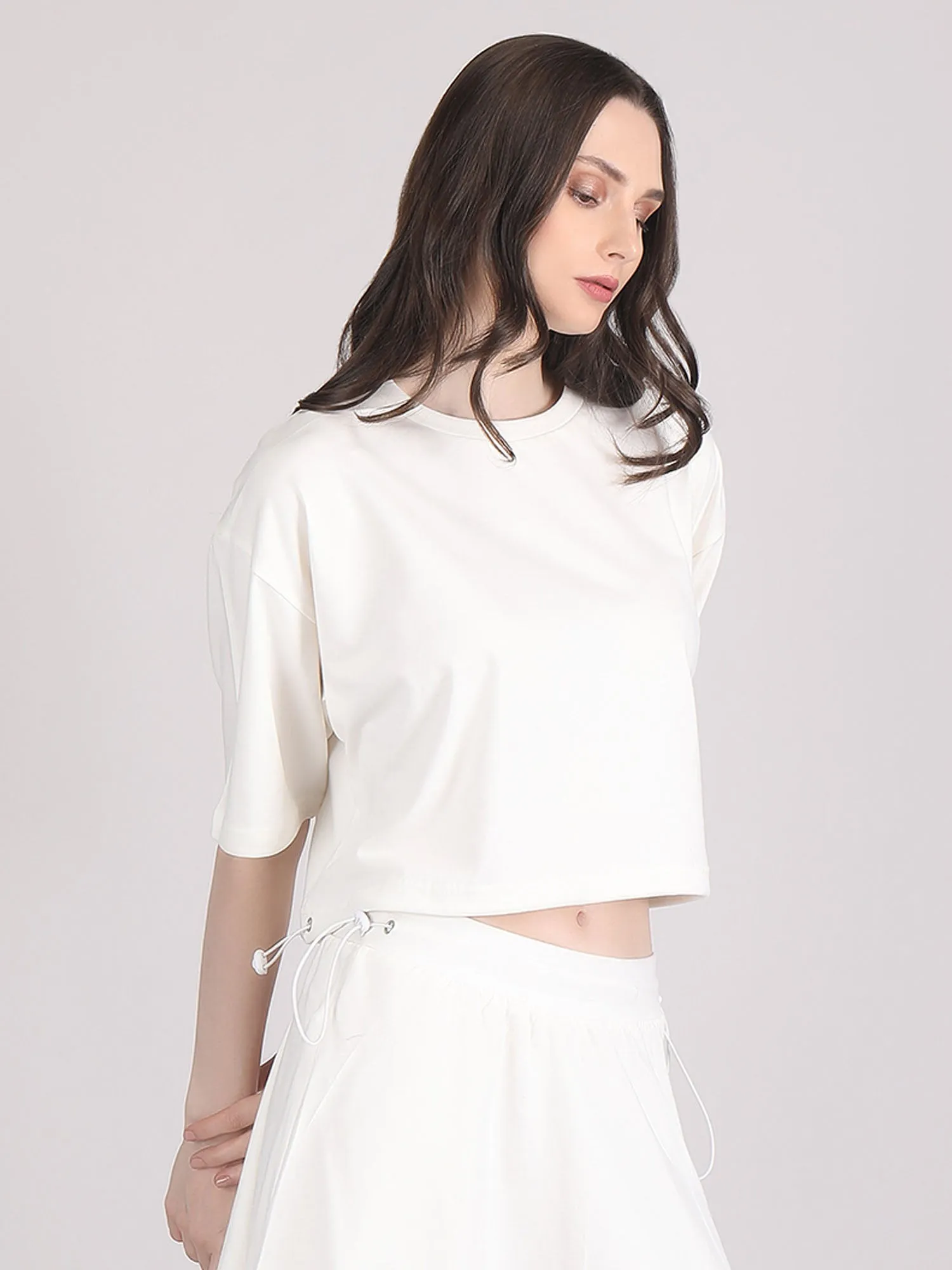 off shoulder crop top - cotton crop top