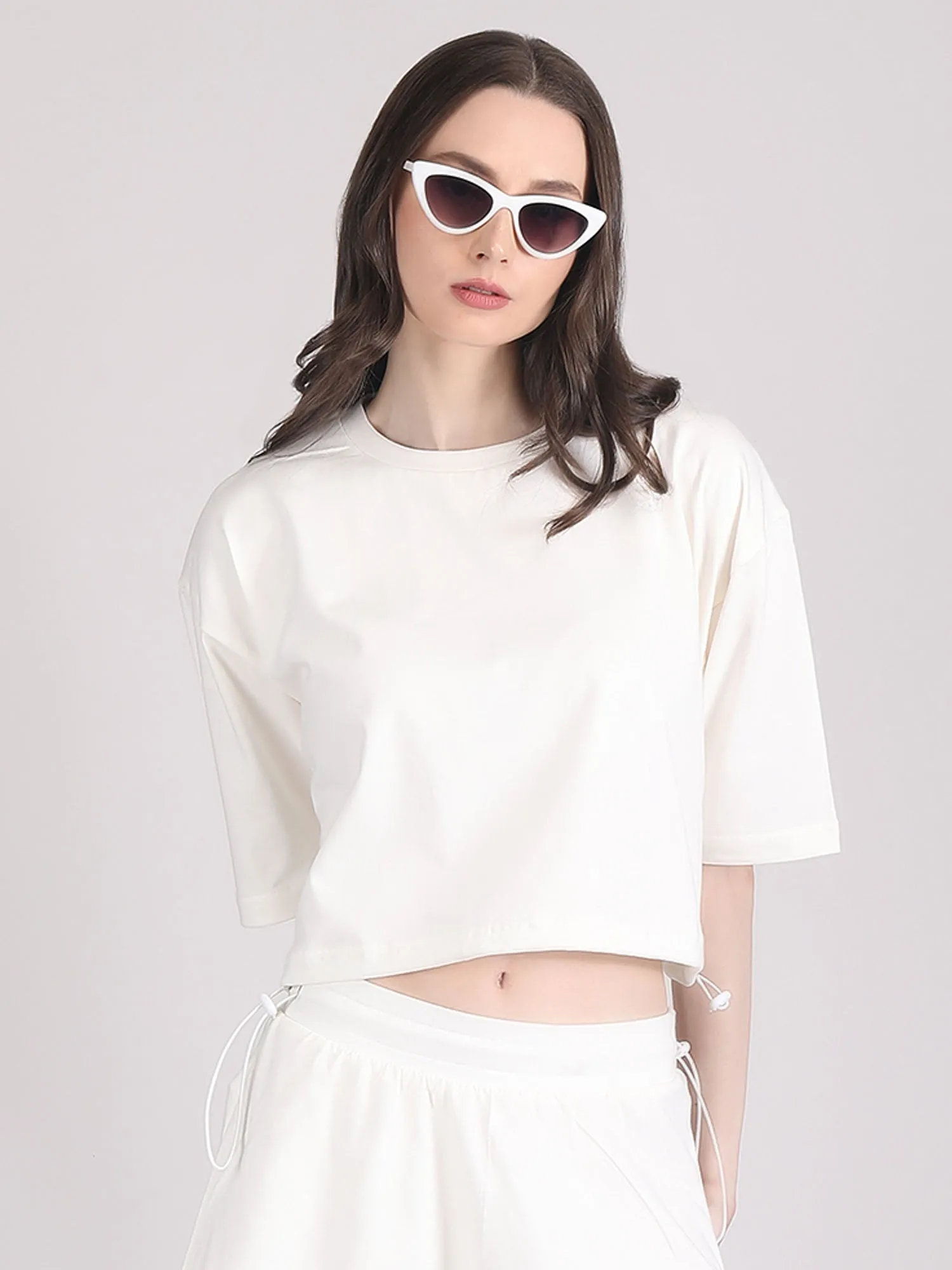 off shoulder crop top - cotton crop top