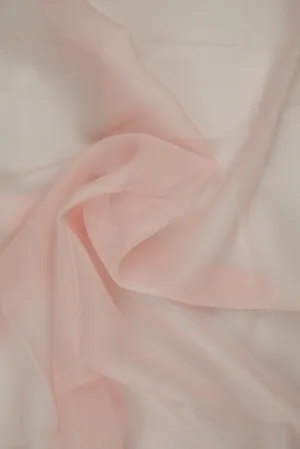 Pearl Blush Silk Chiffon Fabric