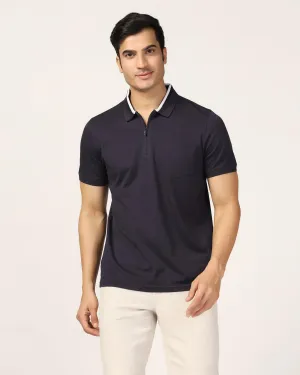 Polo Navy Solid T-Shirt - Gill