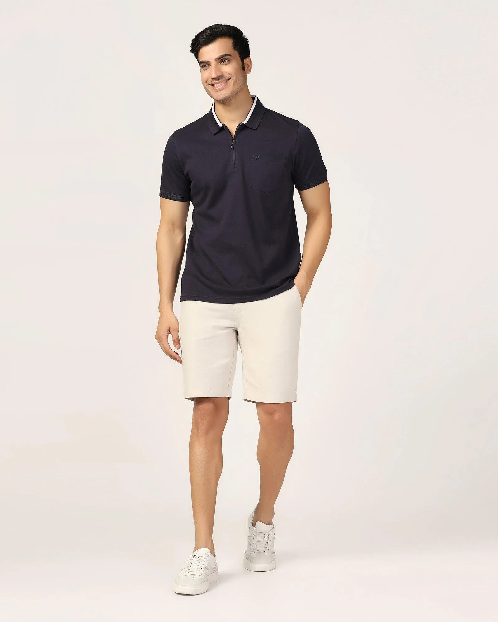 Polo Navy Solid T-Shirt - Gill