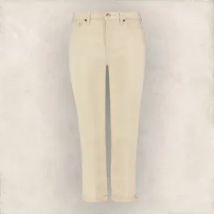 Pomodoro Sand Cotton Cropped Stretch Jeans  UK 18  US 14 EU 46