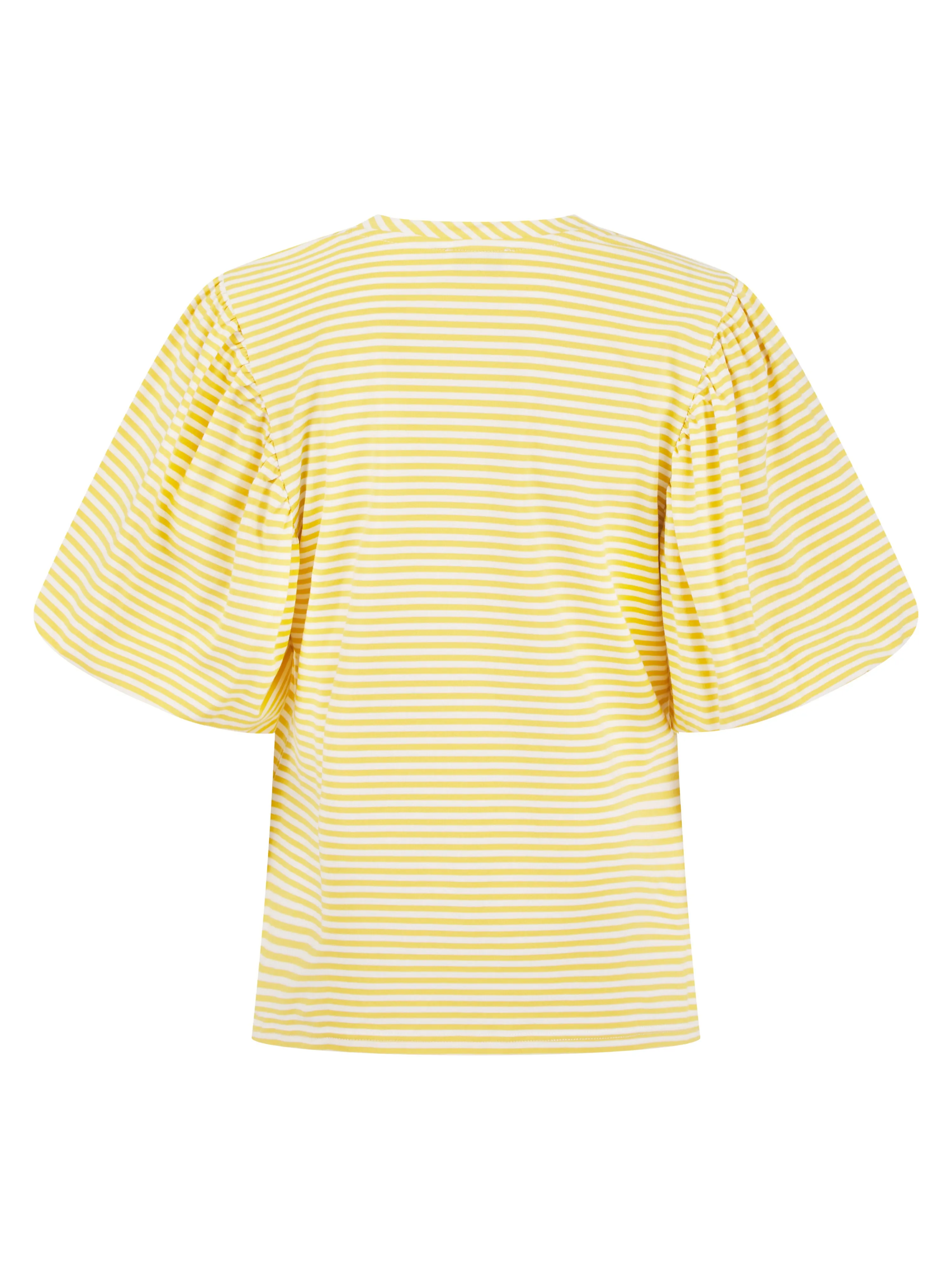 Rhea Top in Yellow and White Stripe