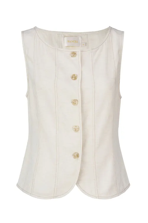 SANCIA The Botia Buttoned Sleeveless Top