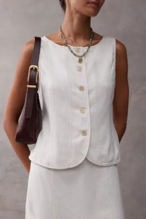 SANCIA The Botia Buttoned Sleeveless Top