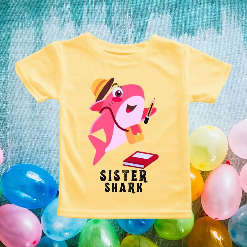 Shark Theme Birthday Tees - Sister Shark