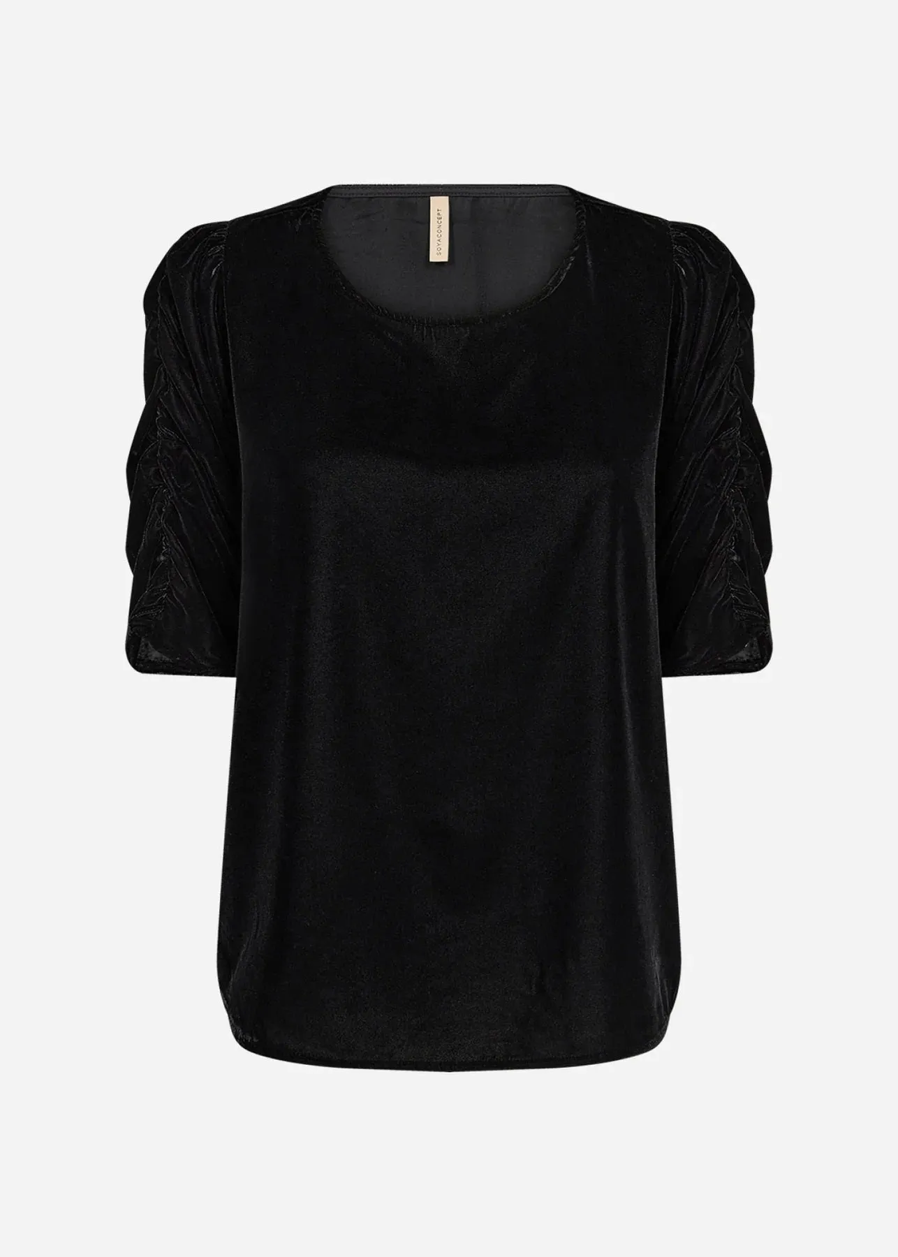 Soya Concept Nicole 1 Velvet Blouse Black