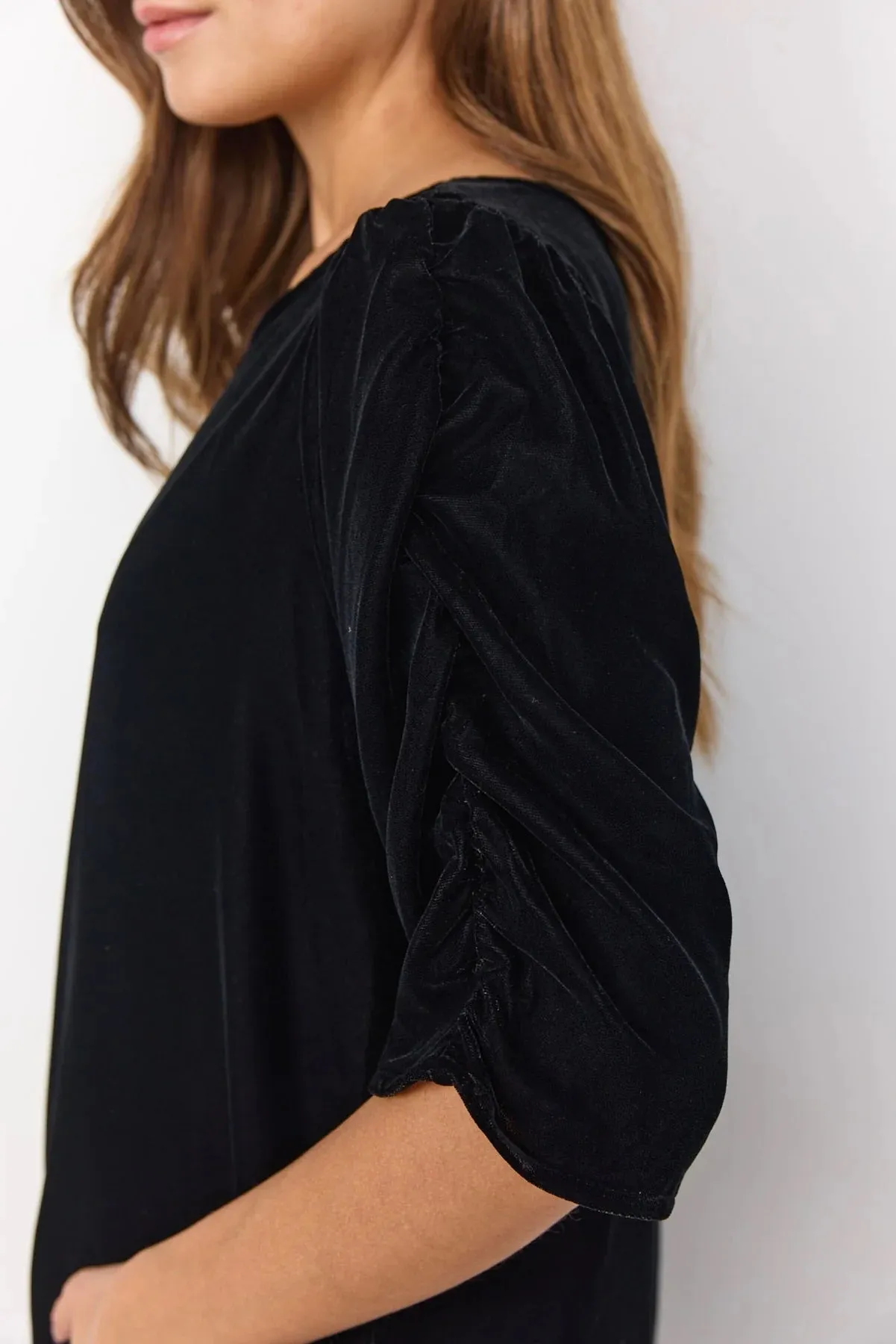 Soya Concept Nicole 1 Velvet Blouse Black