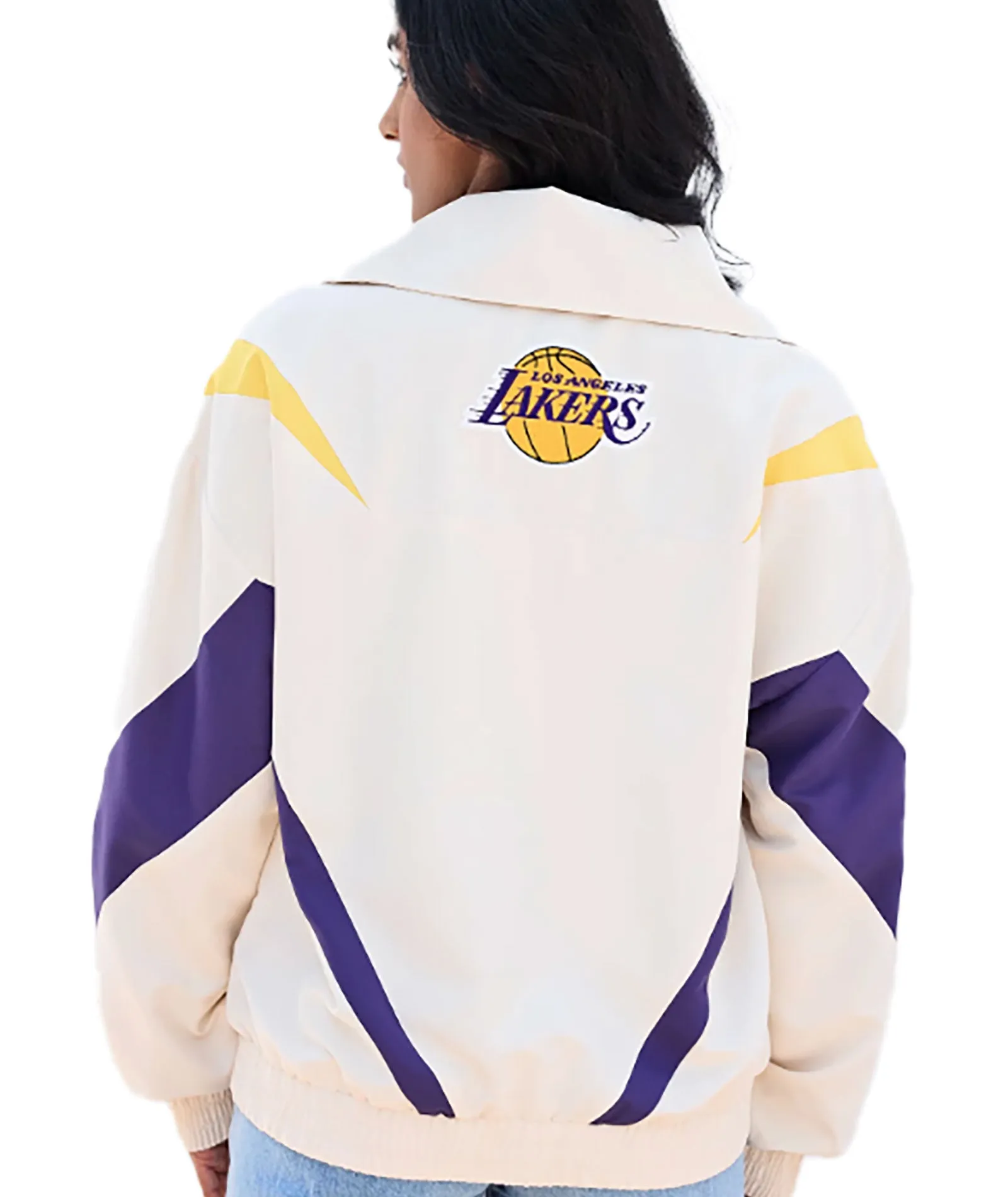 Terez Women LA Lakers Sugar Swizzle Chevron Zip Pullover