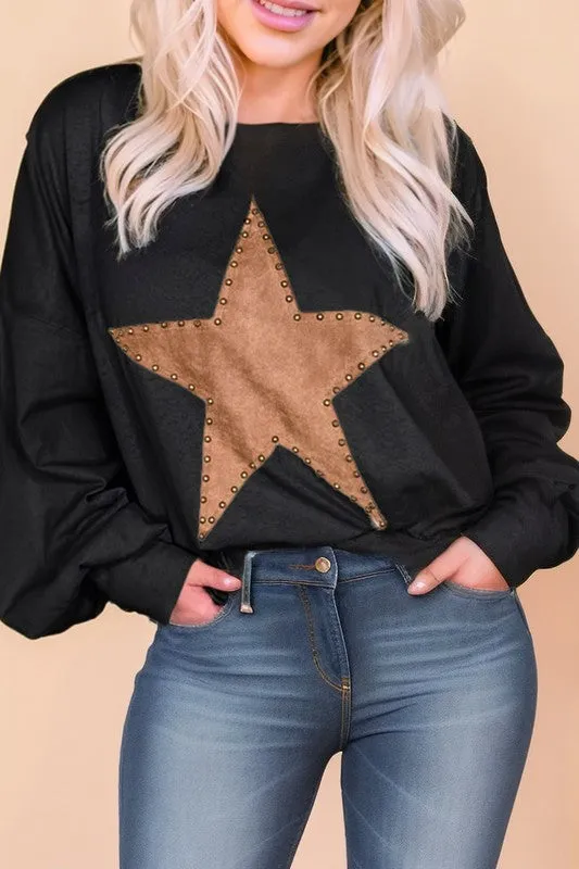 The Stars Shine Bright Studded Sweatshirt