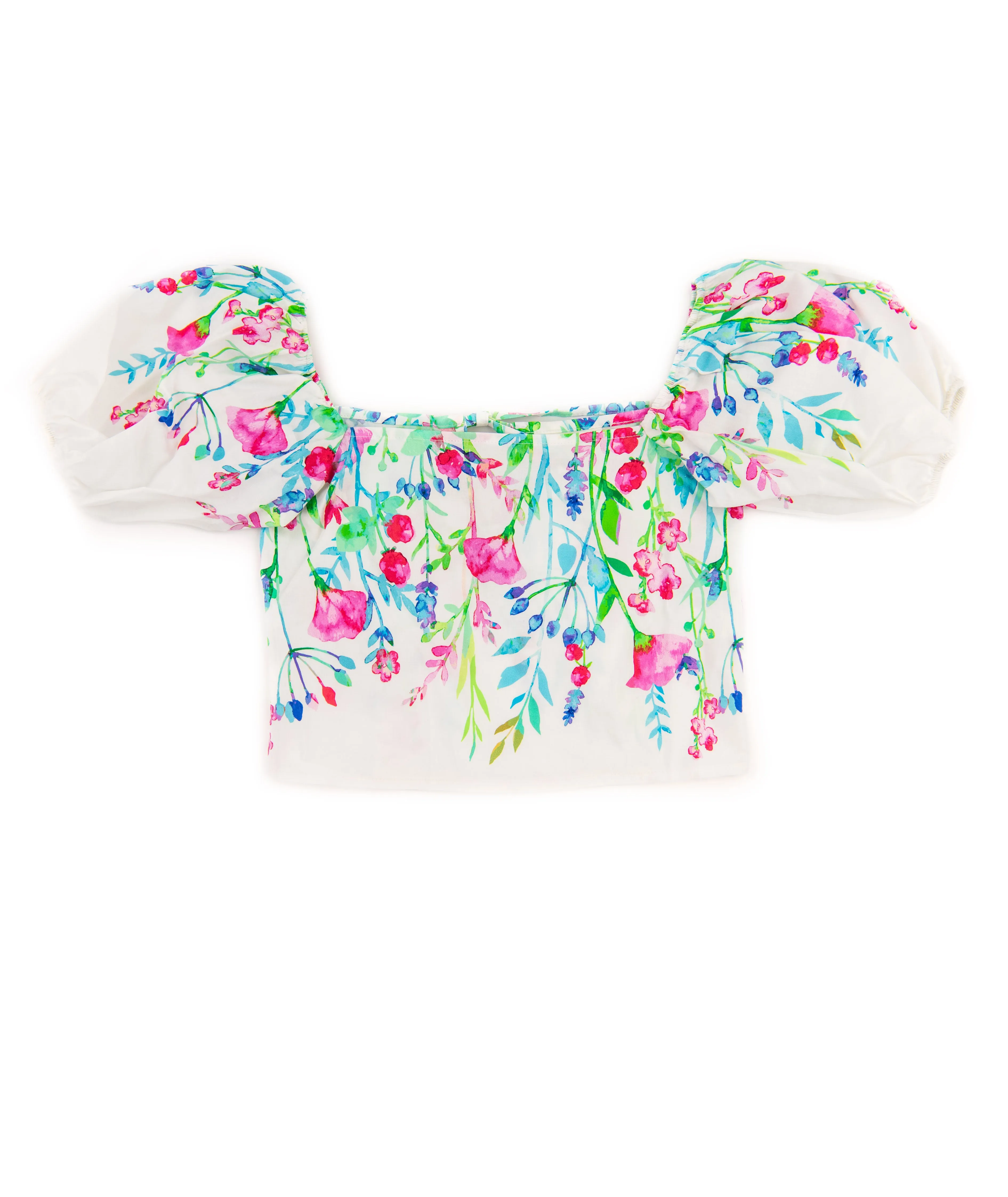 Theme Girls Shai Top White Watercolor Floral