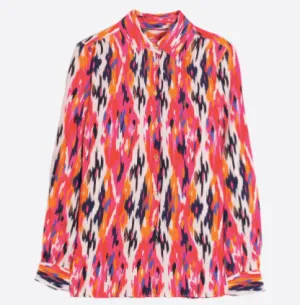 Vilagallo Shirt Irina Orange Pink Ikat