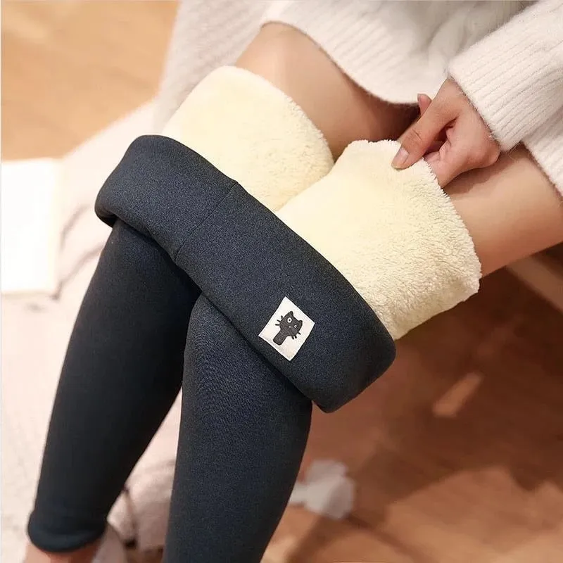 Winter Women Leggings Velvet Warm Pants Hight Waist Leggings Women Solid Color Legging Comfortable Keep Warm Stretchy Legging